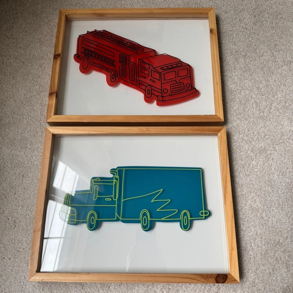 Pillowfort Wall Decor 2-Pack Car and Truck